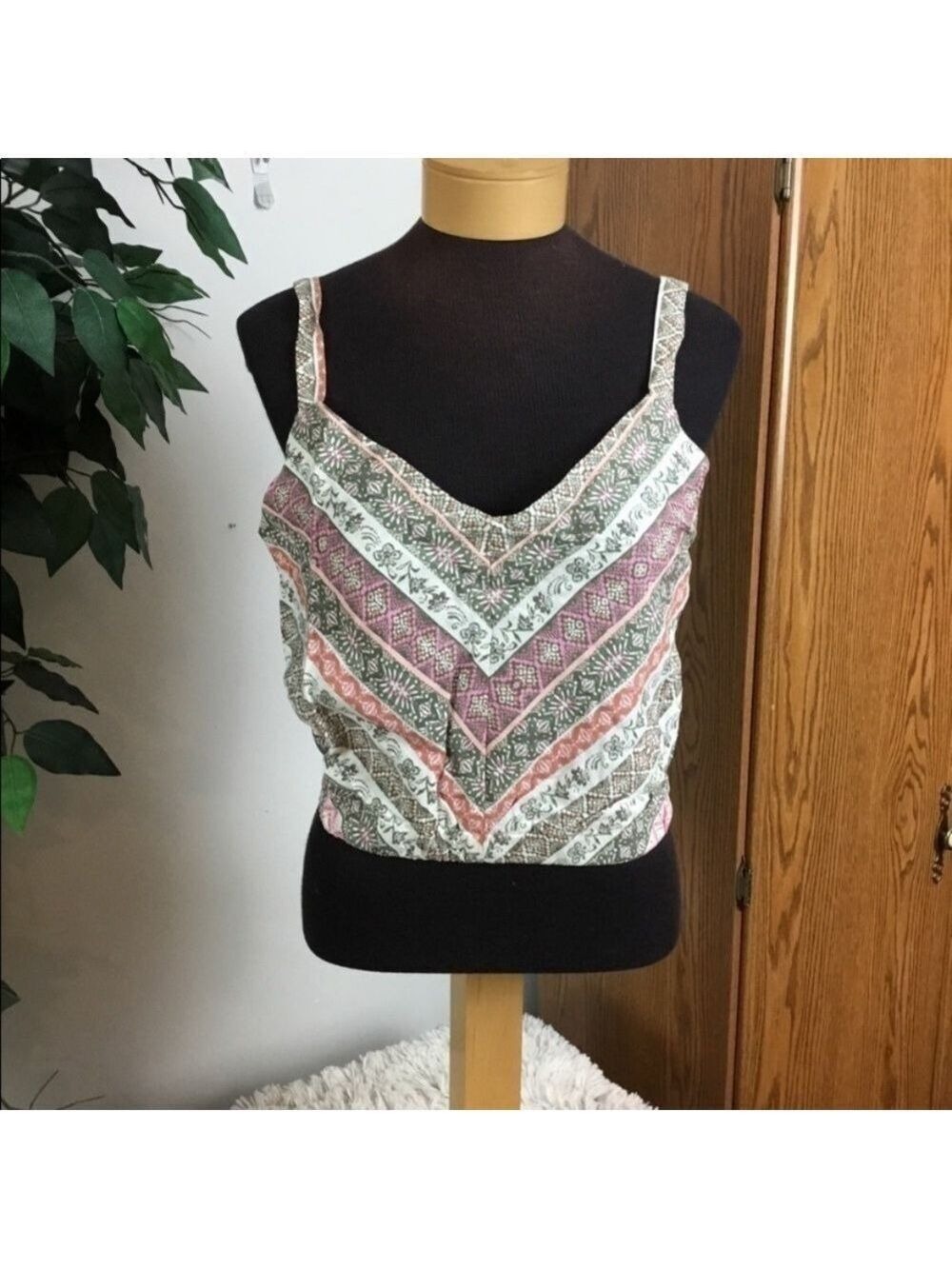 Lily Rose XL Boho Print Cami Top New With Tags